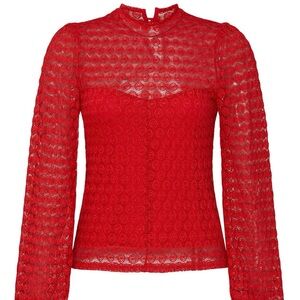 Nightcap Beaux Lace Red Blouse